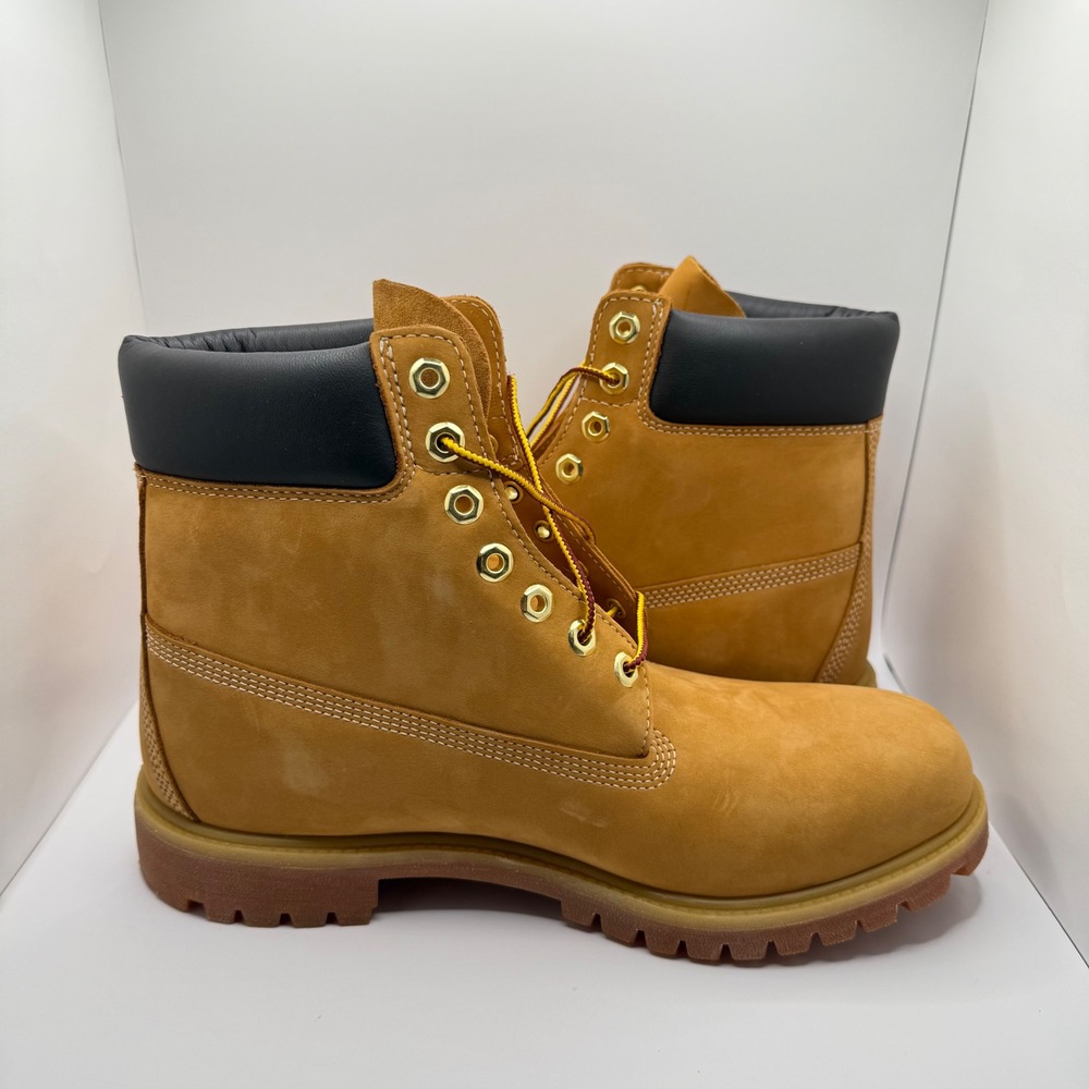 Timberland Men's Classic 6" Padded Waterproof Wheat Nubuck Leather Boot-Size 11W - Picture 6 of 9